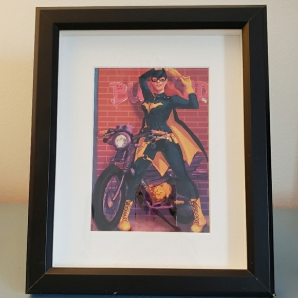 Nerdy Pin-Up Art (1950s style, Star Wars, Bat girl, Batman) Frames Included - Picture 1 of 2